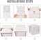 Baby Boxes with Letters for Baby Shower,4 Pcs Clear Balloon boxes with16 Letters Transparent Baby Shower Decorations Block Boxes for Birthday,Gender Reveal,Wedding&#xFF0C;Reusable Favors In Gift box